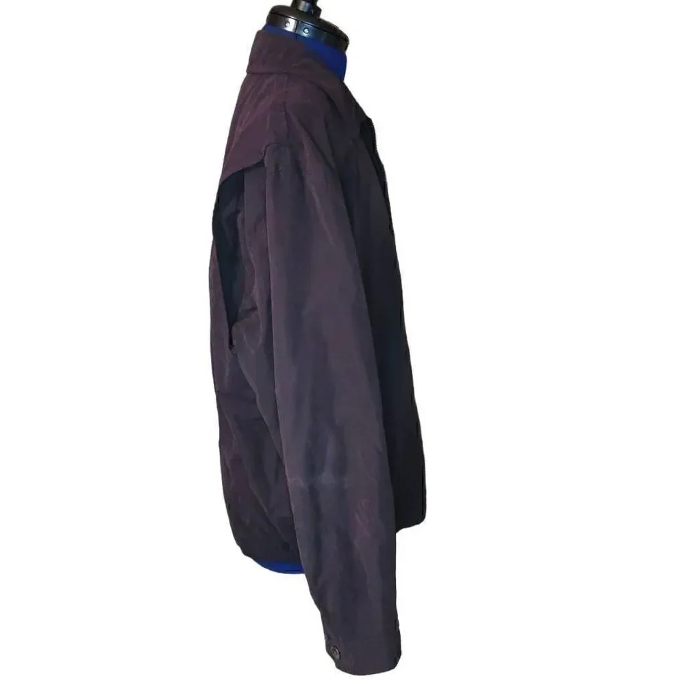 London Fog Men’s Auburn Zip-Front Golf Jacket Dark Brown Large